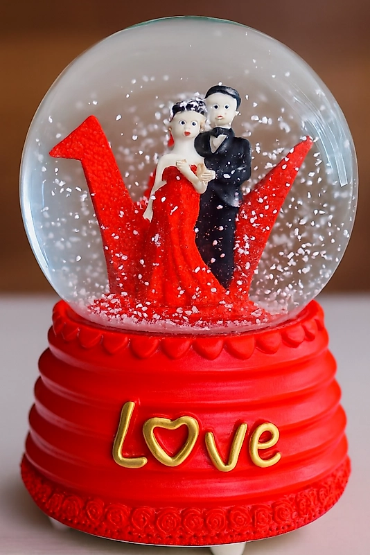 "Love" Temalı Kar Küresi